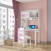 Precio al por mayor niños muebles para niña princesa Rosa niños muebles conjuntos niños camas y armario con puerta corredera