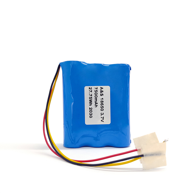 A&S Power Rechargeable Li-ion 18650 Battery 3.7v 7500mAh 27.75Wh Model 18650 3P for Certified for Electric Signs