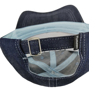 <span class=keywords><strong>Flymoon</strong></span> Vintage 6-Panel Oxford Denim Distressed Baseball Caps 3D gestickte sportliche Hip Hop unstrukturierte Papa Hüte - Product Image 5