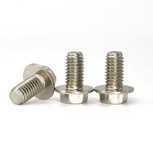 DIN6921 M4 M5 M6 M8 M10 <span class=keywords><strong>M12</strong></span> acero al carbono niquelado grado 8,8 tornillo de cabeza hexagonal de brida hexagonal de rosca completa - Product Image 2