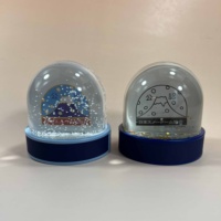 Dôme à eau en plastique acrylique écologique avec paillettes flottantes, insert photo pour globe photo, 2 pièces, pour la maison