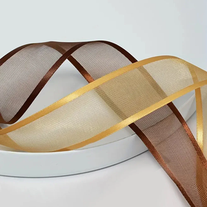 Quà Tặng Ribbon 25Mm Lượn Sóng Lụa Organza Voan Ribbon Chủ Đề Đuôi Cá Sóng Organza Ribbon Tùy Chỉnh Với Logo Bánh Thủ Công - Product Image 3