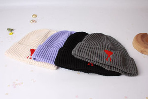 Heart-Art thêu Cuff Chất lượng cao thời tiết lạnh thiết kế logo mũ cho nam giới và phụ nữ Mùa Thu/Mùa Đông du lịch phụ kiện - Product Image 3