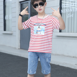 Vente en gros de vêtements pour enfants, nouveaux modèles, ensembles de vêtements pour enfants, t-shirt rayé et pantalon pour enfants - Product Image 1