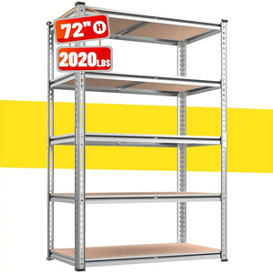 Five Tier Garage Shelf 72 In H Steel Adjustable Heavy Duty Storage Rack For Tools And Equipment - Product Image 1