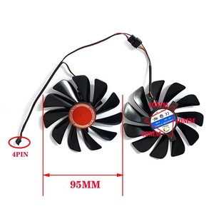 Ventilador de Refrigeración para Tarjeta Gráfica FDC10U12S9-C CF1010U12S 95MM 4PIN RX6700XT, Compatible con <span class=keywords><strong>ASRock</strong></span> RX670XT 6600XT <span class=keywords><strong>6600</strong></span> Challenger - Product Image 2