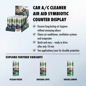Nettoyant d'air symbiotique Airaid de qualité supérieure 100 ml, unité de présentation sur comptoir pour l'entretien des systèmes de climatisation automobile - Product Image 2