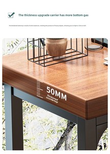 Conjunto de Mesa y Sillas de Bar para Balcón, Estilo Moderno e Informal, Banco de Madera Estrecho para Pared, Ideal para Cafeterías y Tiendas de Té con Leche, Combinación de Mesa Alta - Product Image 3