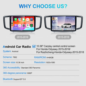 Navihua pour Honda Odyssey 2015-2018 Écran tactile Lecteur DVD de voiture Système de navigation GPS Autoradio Multimédia Vidéo Android - Product Image 6
