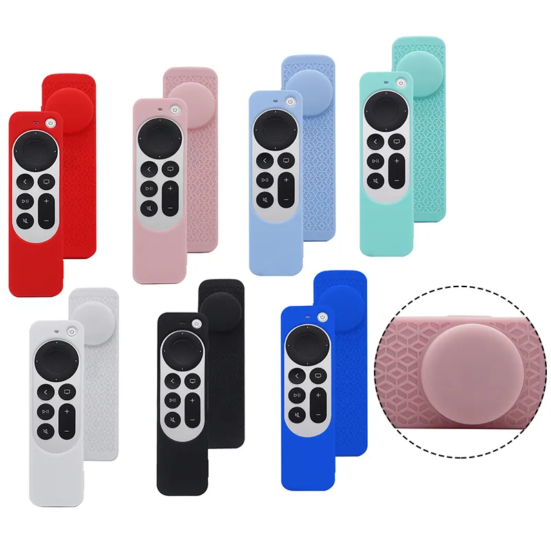 Newest cover 2 in 1 airtags and TV Remote silicon case for apple 2021 TV6 Remote controller