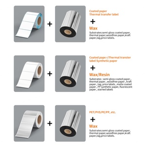Premium TTR Transfer <b>Wax</b> Resin Ribbon Thermal Transfer Ribbon 110mmx450m 102mmx250m 110mmx300m for Barcode Printer - Product Image 4