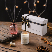 Ensemble de bougies parfumées et de diffuseurs en gros, coffret cadeau de luxe, diffuseur d'arômes avec bougie pour la décoration de la maison