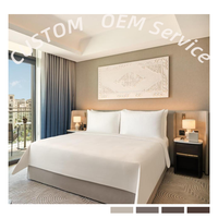 Cama de madera maciza de lujo moderna personalizada para muebles de dormitorio de Hotel Dubai Suite de hotel de cinco estrellas para apartamento y Villa