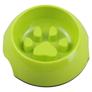 Grosir mangkuk hewan peliharaan makan lambat Ramah Lingkungan & pemberi makan desain melamin padat untuk anak anjing kecil kucing bepergian - Product Image 4