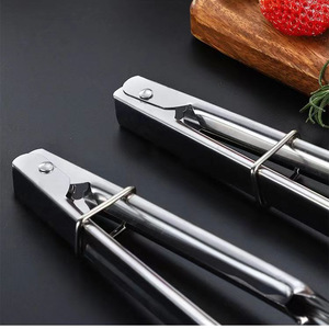 Stainless Steel Food Tongs Heat Resistant Oven Safe For Grilling Steak Bread Barbecue Utensils - Product Image 5