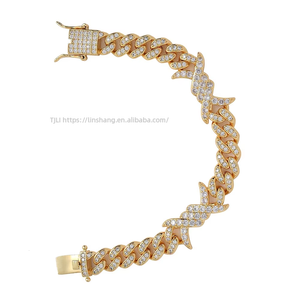 Hip Hop <b>Cuban</b> Bracelet 10mm Men's Bracelet, Personalized <b>Cuban</b> Jewelry Tanjing Fashion Lijing Necklace - Product Image 4