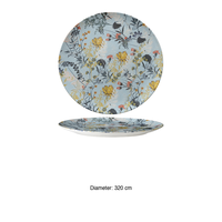 Assiette plate Botanica bleue 32 cm Mod. Monaco M1934