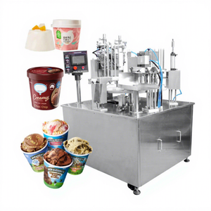 ORME Strawberry Jam Juice Filler <strong>Small</strong> Automatic Ice Cream <strong>Cone</strong> Yogurt Cup Rotary Fill Pack Machine - Product Image 1