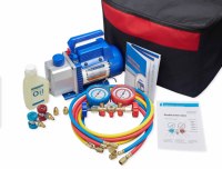 RS-1 220V adaptateur Assistant de climatisation voiture de réfrigération R134, R410a, R22, R407c jauge de collecteur ensemble sans sac