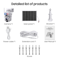 Caméra solaire Sectec 3K 6MP 4G à double objectif, caméra CCTV extérieure PTZ, caméra dôme rapide, capteur de détection plus grand, double objectif, zoom 20X