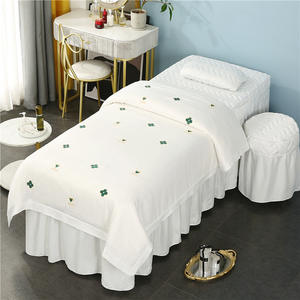 SP128 4 pièces ensemble <span class=keywords><strong>de</strong></span> couvre-<span class=keywords><strong>lit</strong></span> <span class=keywords><strong>de</strong></span> beauté ensembles <span class=keywords><strong>de</strong></span> literie <span class=keywords><strong>de</strong></span> massage haut <span class=keywords><strong>de</strong></span> gamme salon SPA couvre-<span class=keywords><strong>lit</strong></span> <span class=keywords><strong>de</strong></span> santé et jupe <span class=keywords><strong>de</strong></span> <span class=keywords><strong>lit</strong></span> personnalisés en gros - Product Image 4