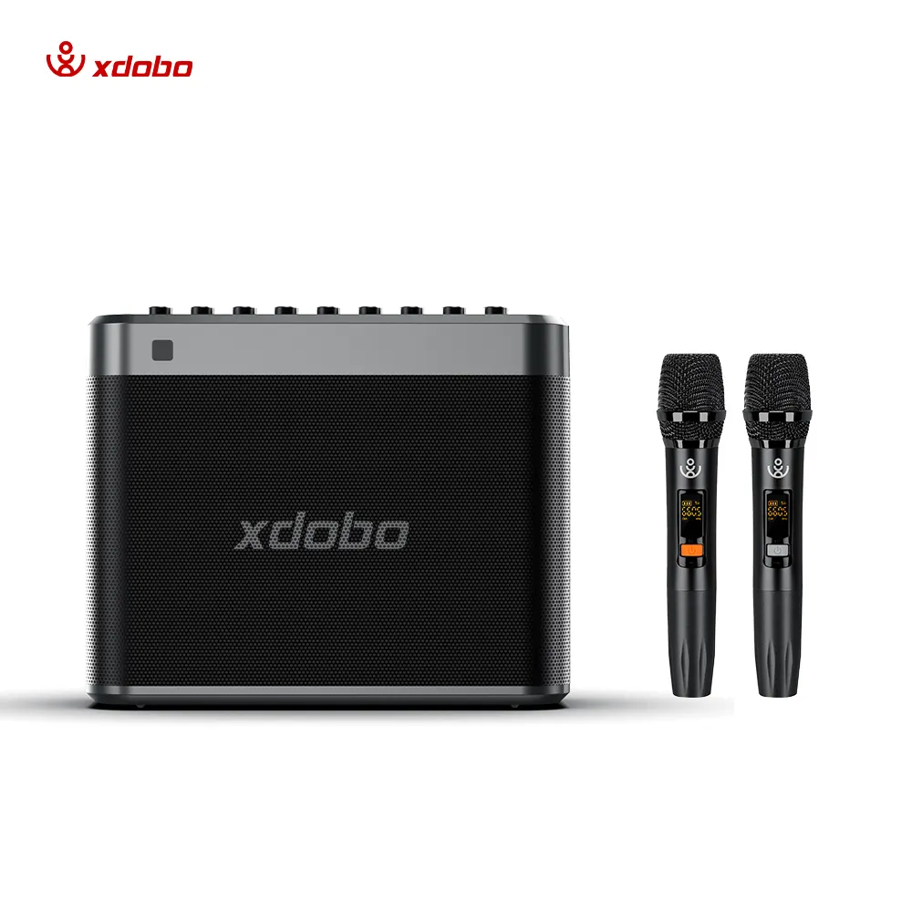 Xdobo 200W Party Speaker Karaoke Micrófono Altavoz portátil Familia con micrófono inalámbrico para exteriores