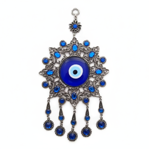 ORNEMENT MURAL VERRE EVIL EYES 18X35 cm Décoration murale intrigante - Product Image 2