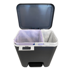 Contenitore per la raccolta differenziata con fino a 3 scomparti. Ecologico, 45 litri. Grigio antracite. - Product Image 3