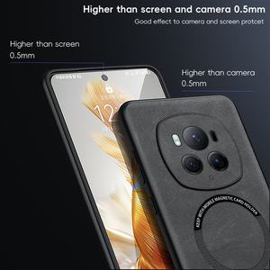 高級マットレザー車磁気ホルダー電話ケースHonor Magic8 7 6 5 4 3 Pro 6 Lite / X9b X8b X50ワイヤレス充電カバー - Product Image 4