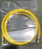3/8" O.D. Tuyau d'aspiration CVC haute performance pour réfrigérant, 1/4" 3/8", pour évacuation et récupération CVC plus rapides, 60" Jaune Bleu Rouge