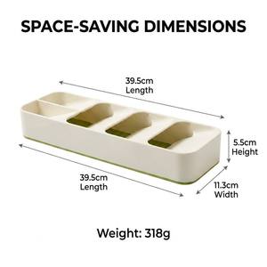 Caja de Almacenamiento de Cubiertos de Tamaño Pequeño, Organizador de Utensilios de Plástico para Cucharas, Tenedores y Cuchillos, Organización de Vajilla de <span class=keywords><strong>Cocina</strong></span> - Product Image 6