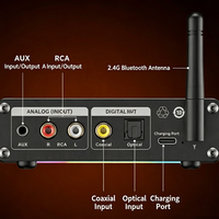 Adaptateur audio Bluetooth 5.2 TX RX Qualcomm M12 Pro, préamplificateur, décodeur avec microphone pour téléviseur, haut-parleur de voiture