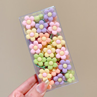 30 pièces/boîte – Adorables élastiques à cheveux pour enfants, motifs dessin animé, bonbons macaron, attaches pour queues de cheval, colorés et décoratifs