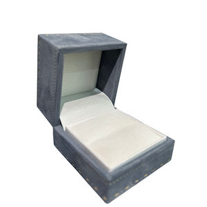 高档直角珠宝包装盒天鹅绒收纳盒戒指吊坠手链展示定制批发 - Product Image 5