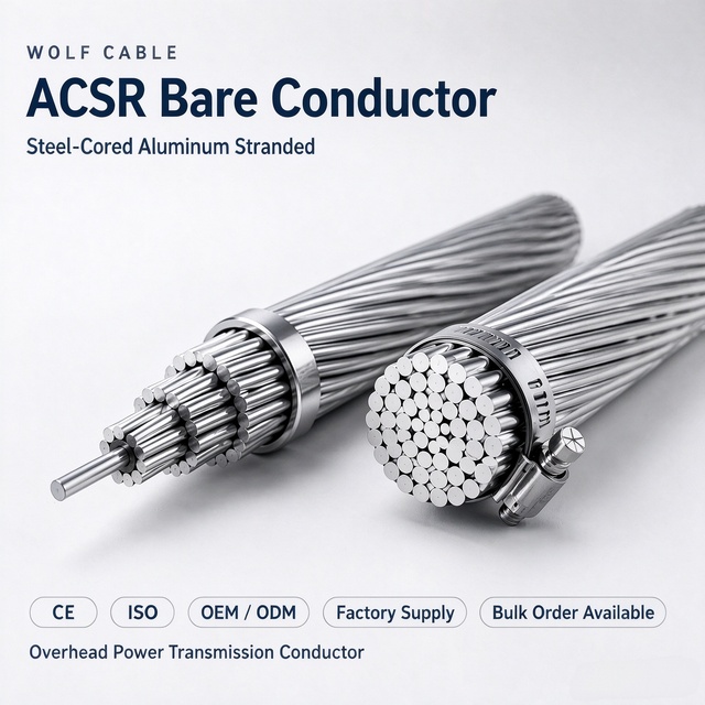 ACSR Aluminium Conductor Steel Reinforced Overhead Aerial Conductor ASTM IEEE IEC ANSI Stranded Bare Wire