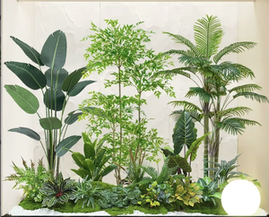 Plantas Artificiales de Peonía Verde con Alambre, Decoración Biónica para Interiores, Combinación de Paisajismo, Decoraciones de Lujo para Ventanas y Pisos - Product Image 1