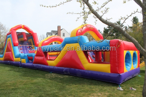 Parque inflable al aire libre carrera de obstáculos inflable gran barrera para correr carrera chico desafío juegos al aire libre - Product Image 6