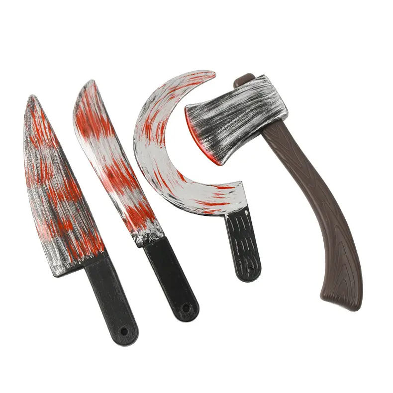 2023 Halloween Role-playing Plastic Weapons Simulation Axe Sickle Stage Performance Scary Props For Halloween Party Decoration