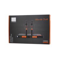 Microphone sans fil UHF VM860, système de microphones portatifs longue portée pour performances scéniques professionnelles