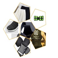 Bande élastique tricotée en polyester haute élasticité, blanche et noire, personnalisable, pour vêtements (2 cm, 1 pouce, 1,5 pouce, 2,5 cm, 5 cm)