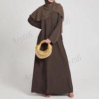 Ensemble Abaya Élégant et Modeste en Tissu Nida Premium, Jupe Longue Ceinturée, Étiquette Personnalisée, Commande en Gros, Fabricant Islamique pour Femmes Musulmanes