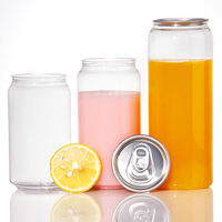 Bouteilles vides épaissies en plastique PET de 330ml et 500ml à usage commercial pour soda et café glacé à emporter à usage unique en PP