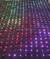 RGB LED DJ ışığı görüş perdeleri DMX512 ses kontrolü beyaz ve mavi yayan yıldız Video bez parti kulübü KTV aydınlatma için