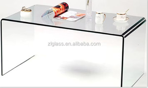 Modern Solid Hot Bending Tempered Bent <strong>Glass</strong> <strong>Table</strong> Top Customizable <strong>Coffee</strong> <strong>Table</strong> for Home Office Decoration - Product Image 2