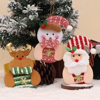 Ornements suspendus de Noël en peluche : Père Noël, Bonhomme de neige, Renne – Décoration de sapin, Cadeaux de Noël