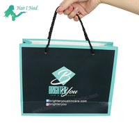 Sac en papier pour le Shopping, Logo personnalisé, sac en papier d'emballage de cheveux, sac-cadeau avec poignées, nouvelle collection