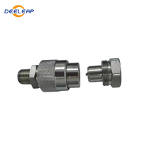 Coupleur rapide hydraulique haute pression forgé 3/8"-18NPT plaqué, 700 bars, 10000 PSI, pour pompe hydraulique