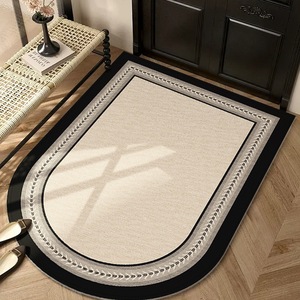Alfombra de Entrada de Lujo con Diseño Arqueado, de Lana Belga con Patrón de Bambú, Estilo Minimalista - Product Image 2