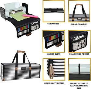 Sac de transport de Machine à découper pliable, sac d'artisanat Compatible avec <span class=keywords><strong>Cricut</strong></span> Air/<span class=keywords><strong>Maker</strong></span>/ScanNCut, <span class=keywords><strong>rangement</strong></span> de Machine à découper - Product Image 3