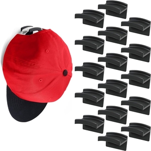 Porte-chapeaux mural minimaliste à fixation solide, sans perçage, pour casquettes, organisateur de chapeaux, crochets pour chapeaux - Product Image 6